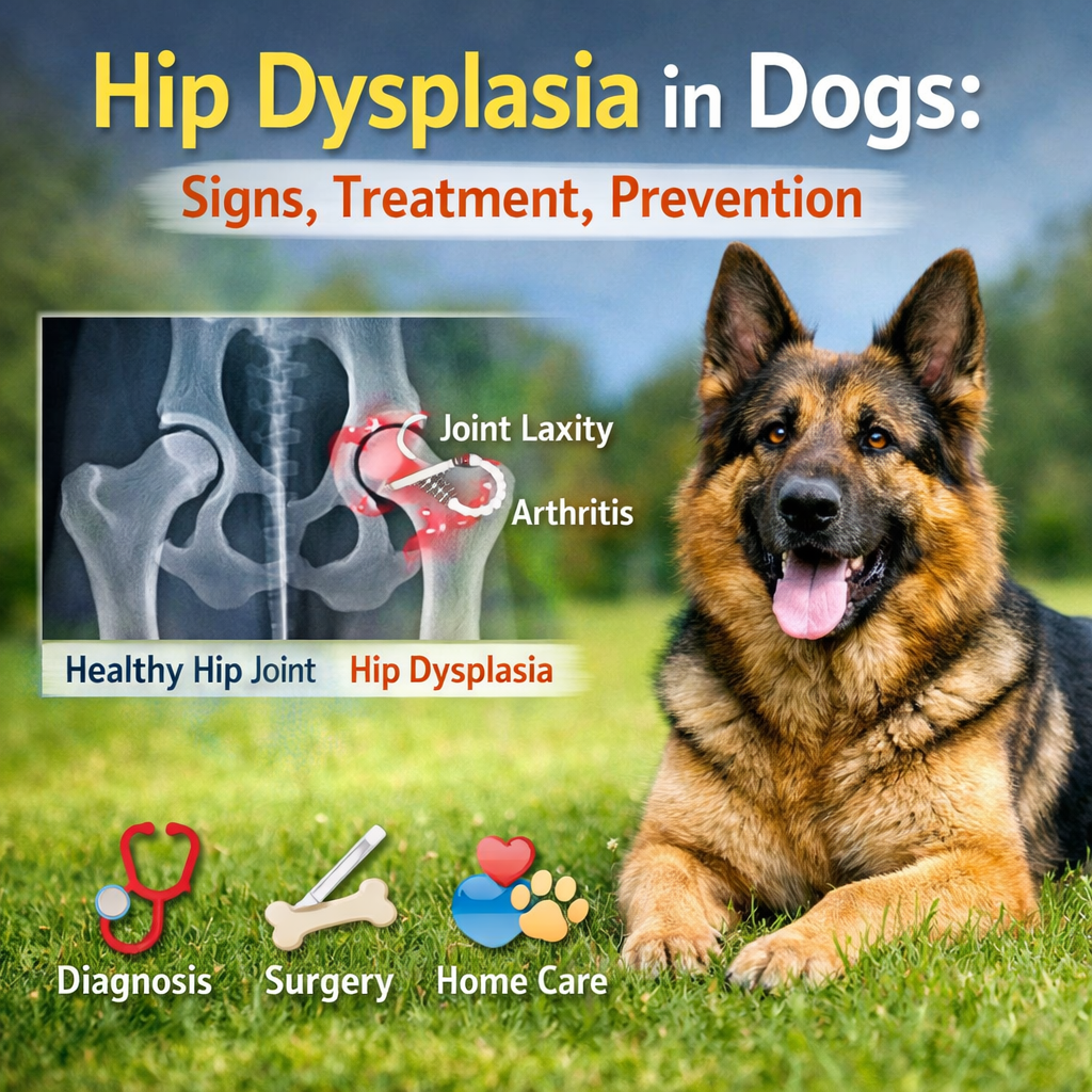 Hip Dysplasia in Dogs: Signs, Treatment, Prevention