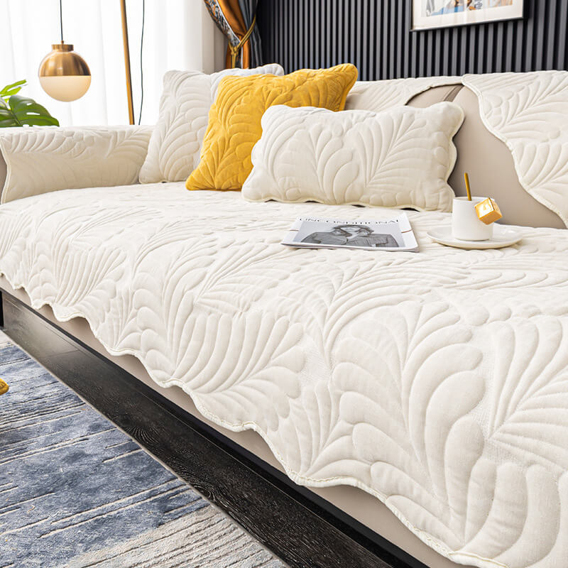 Mat de algodón de hoja Cubierta de sofá protectora anti-Scratch Mat