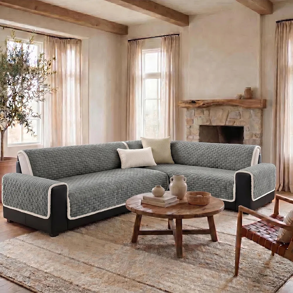 Plush Scratch-Resistant Recliner Chair Cover Sectional Couch