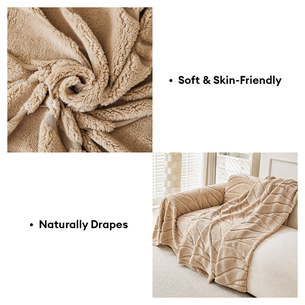 Pet-Friendly Soft Plush Textured Sofa Throw Couch Cover