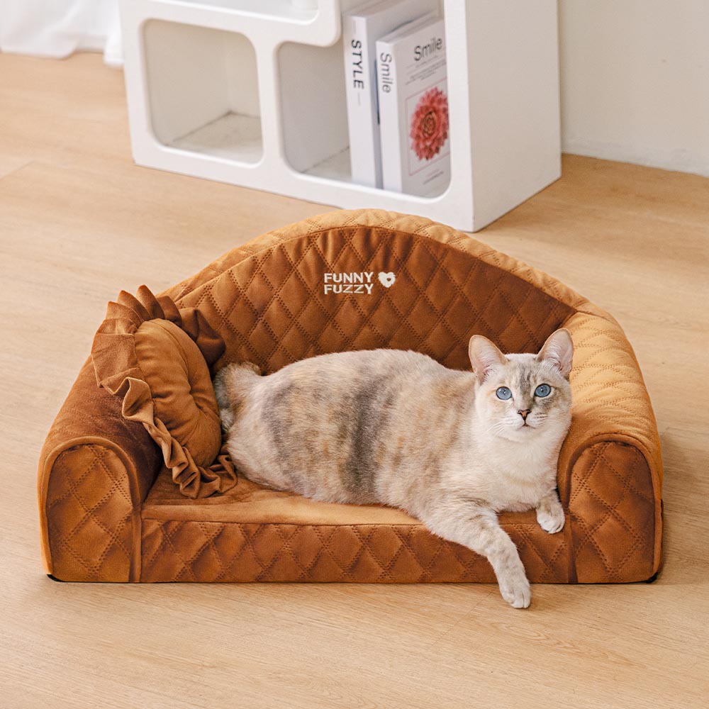 Pinky Cozy Indoor Sofa Calming Cat Bed - Princess Lord
