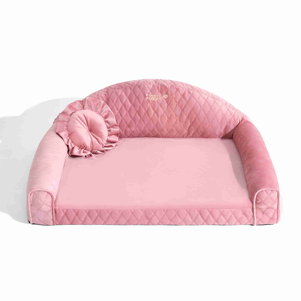Pinky Cozy Bolster Dog Sofa Bed - Princess Lord