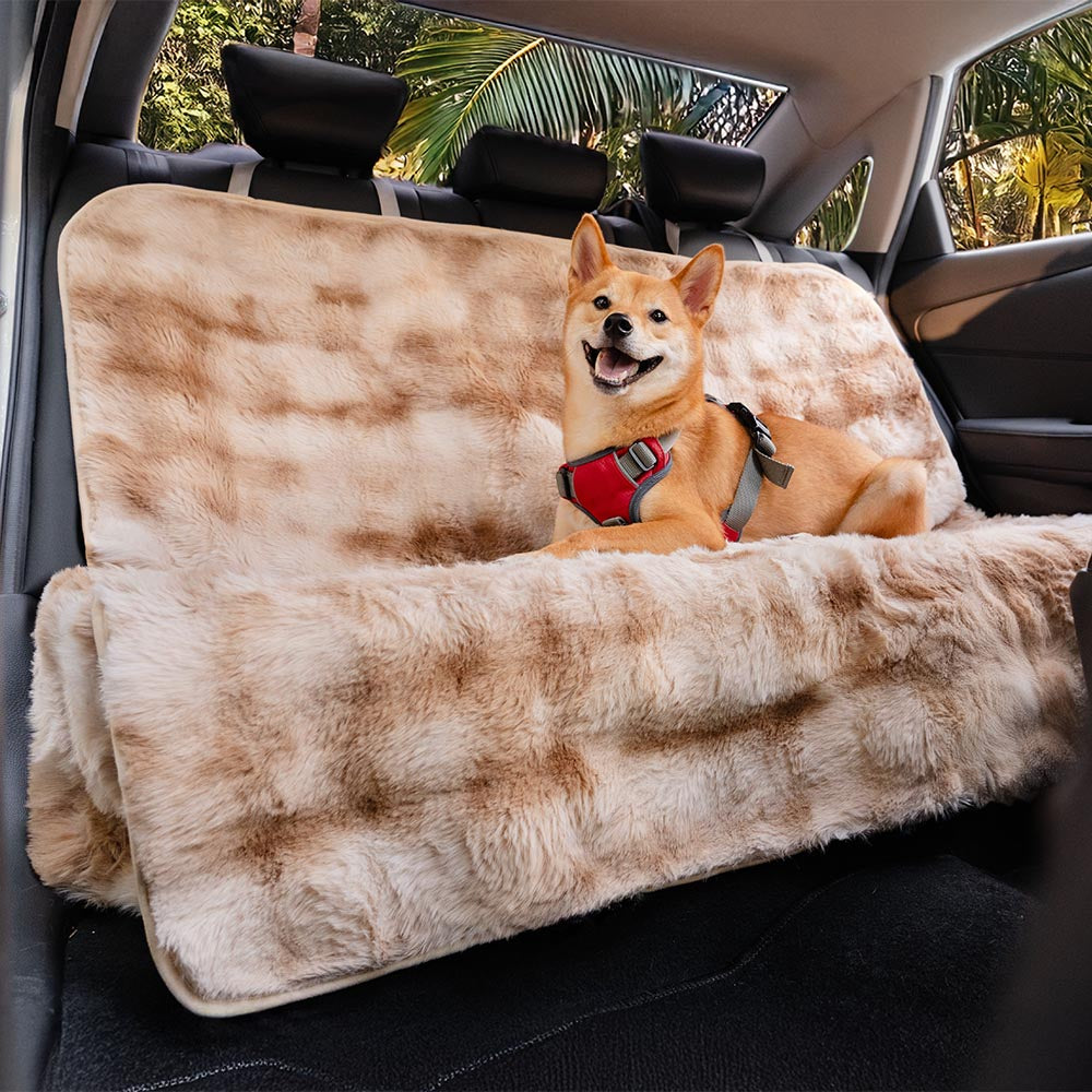 Fluffy Cozy Calming Pet Blanket Car Seat Protector Cover Surestep