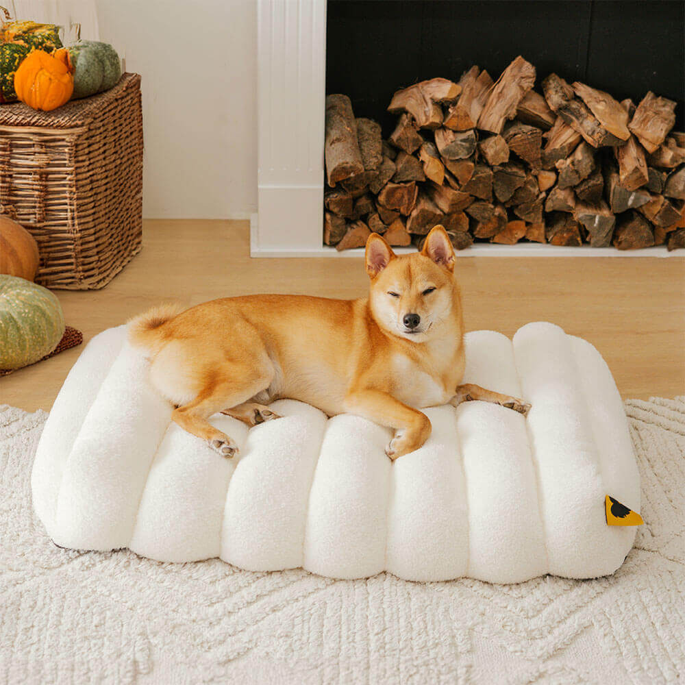 casual dress up dog bed Calming Lounger Dog Bed, Light Grey / Medium