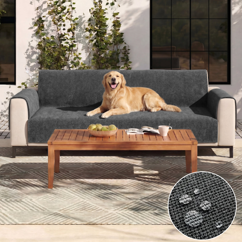 One-Piece Chenille Scratch-Resistant Durable Water-Repellent Non-Slip Outdoor Couch Cover