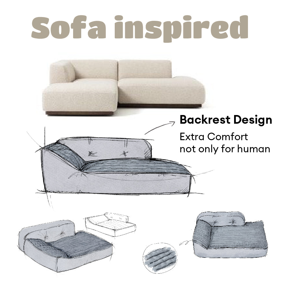 Verdicktes, großes, waschbares Katzen- und Hundekissenbett für alle Jahreszeiten