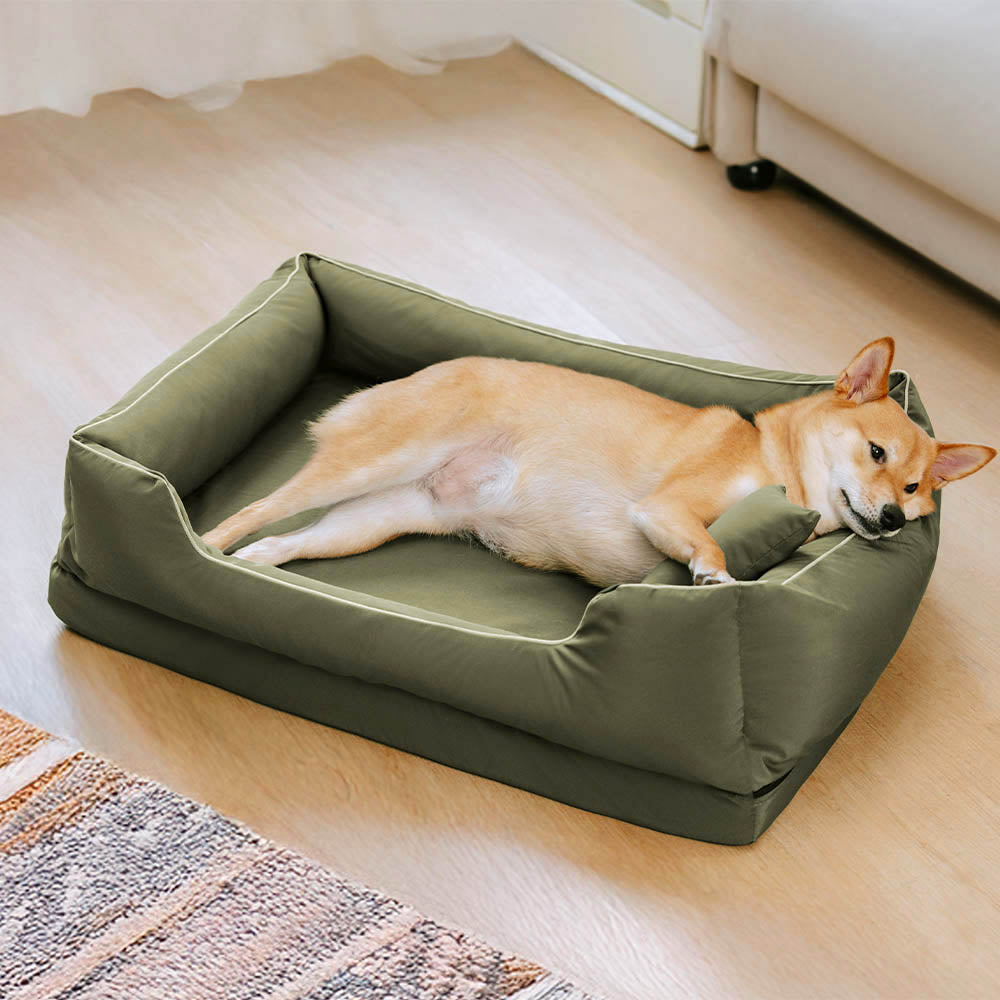 Nordic Style Waterproof Anti-Scratch Washable Dog Sofa Bed with Pillow