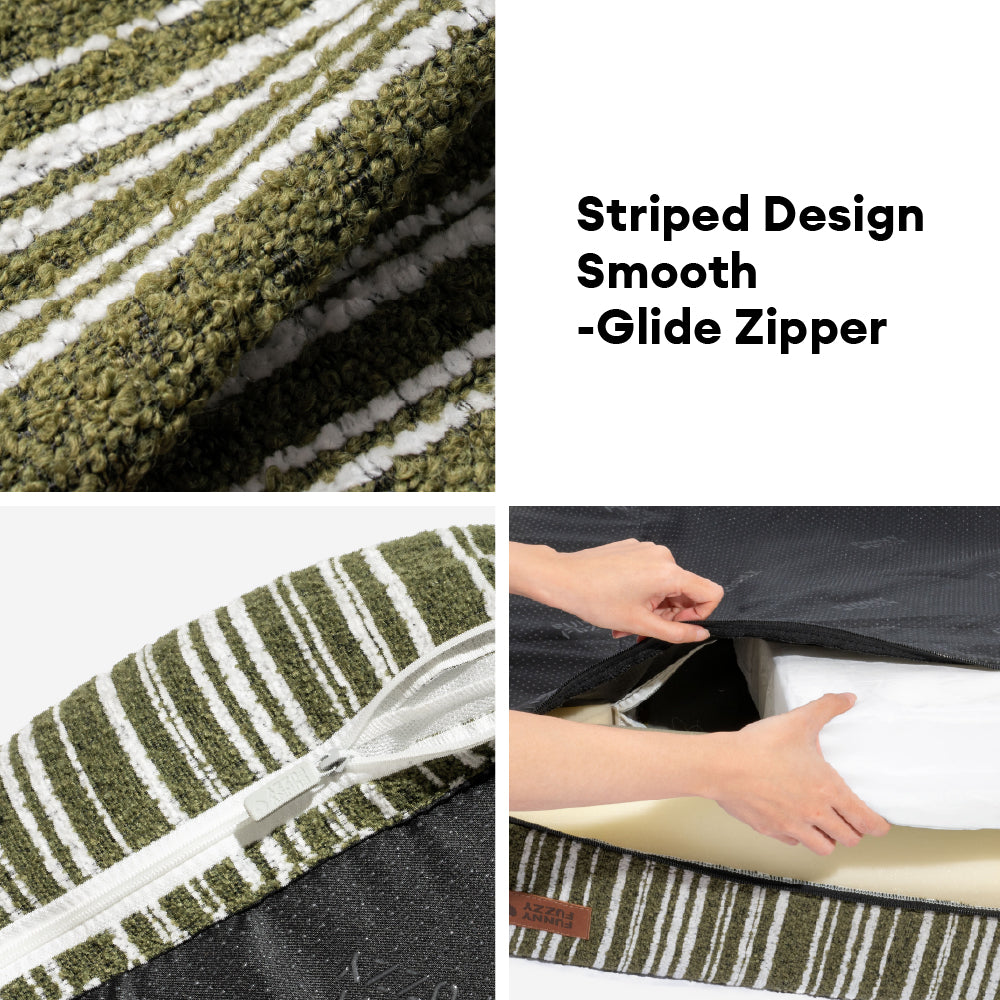 Sustainable Storage Pouf Ottoman & Dog Bed - Funnyfuzzy SnugNest