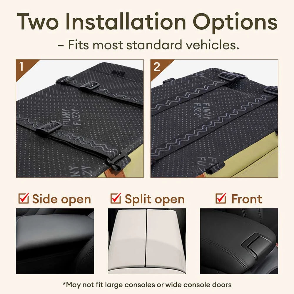 Deluxe Faux Leather Safety Center Console Pet Car Seat and Carrier - Urban Voyager