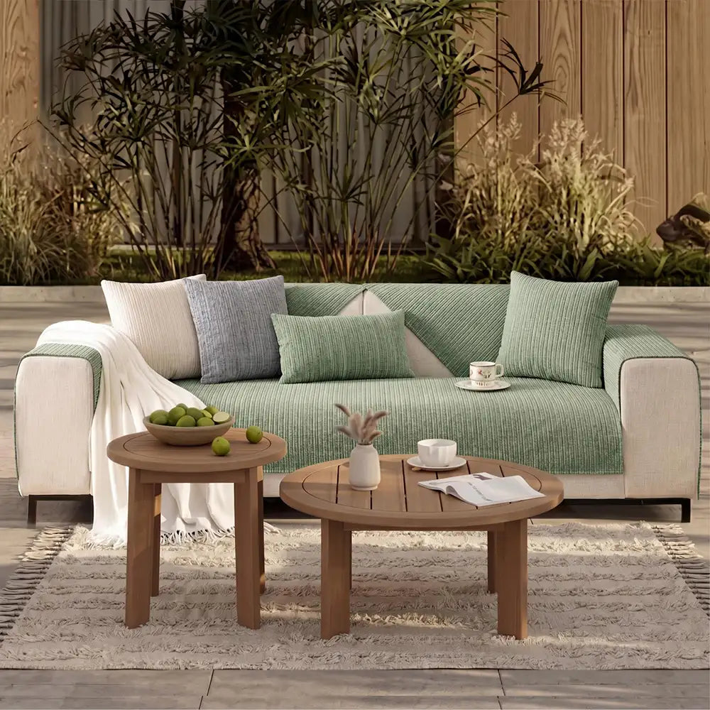 Simple Solid Color Chenille Scratch-resistant Protective Outdoor Couch Cover