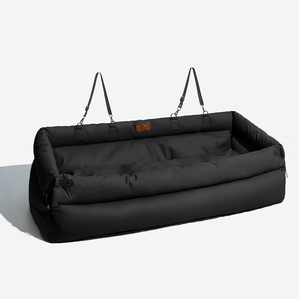 Bedera de asiento de asiento para perros de cuero para perros de gran faux de lujo - Voyager urbano