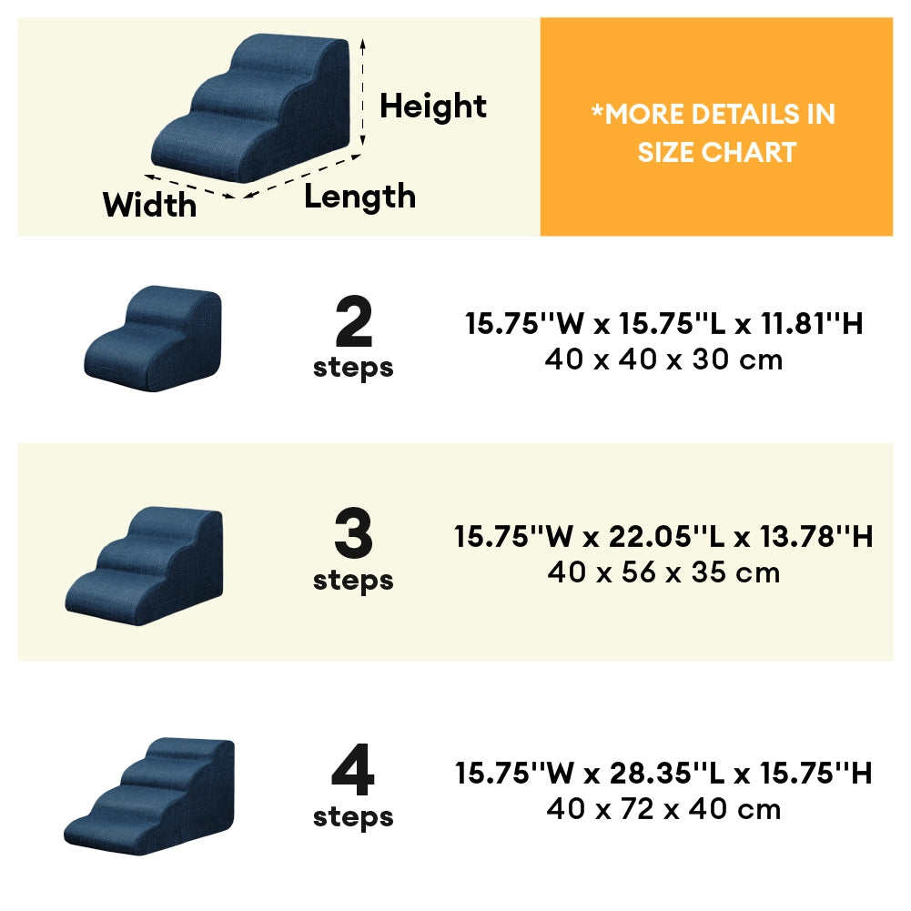 Faux Linen Anti-Scratch Joint Protection Dog Stairs