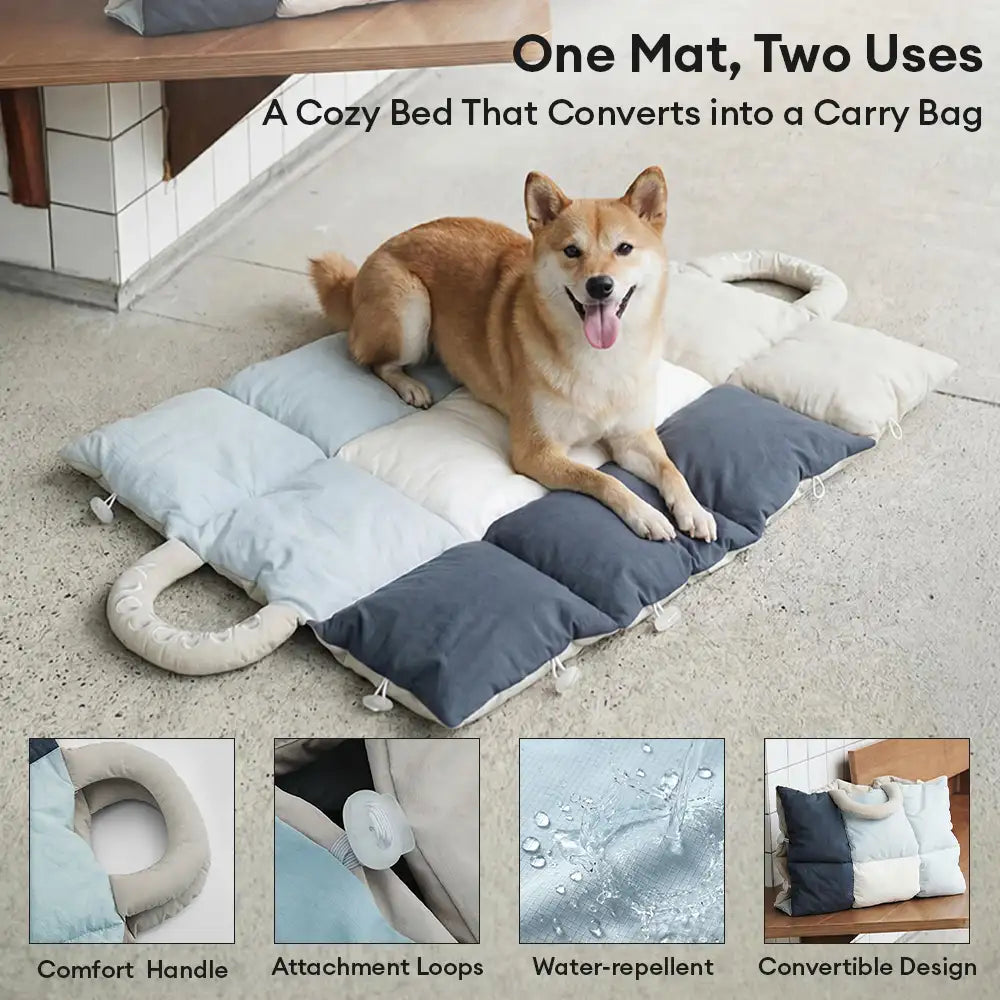 2 In 1 Multifunctional Water-Repellent Pet Mat Puppy Carrier Bag