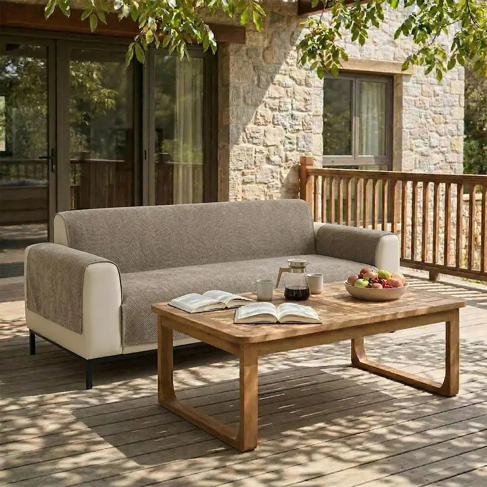 One-Piece Chenille Scratch-Resistant Durable Water-Repellent Non-Slip Outdoor Couch Cover