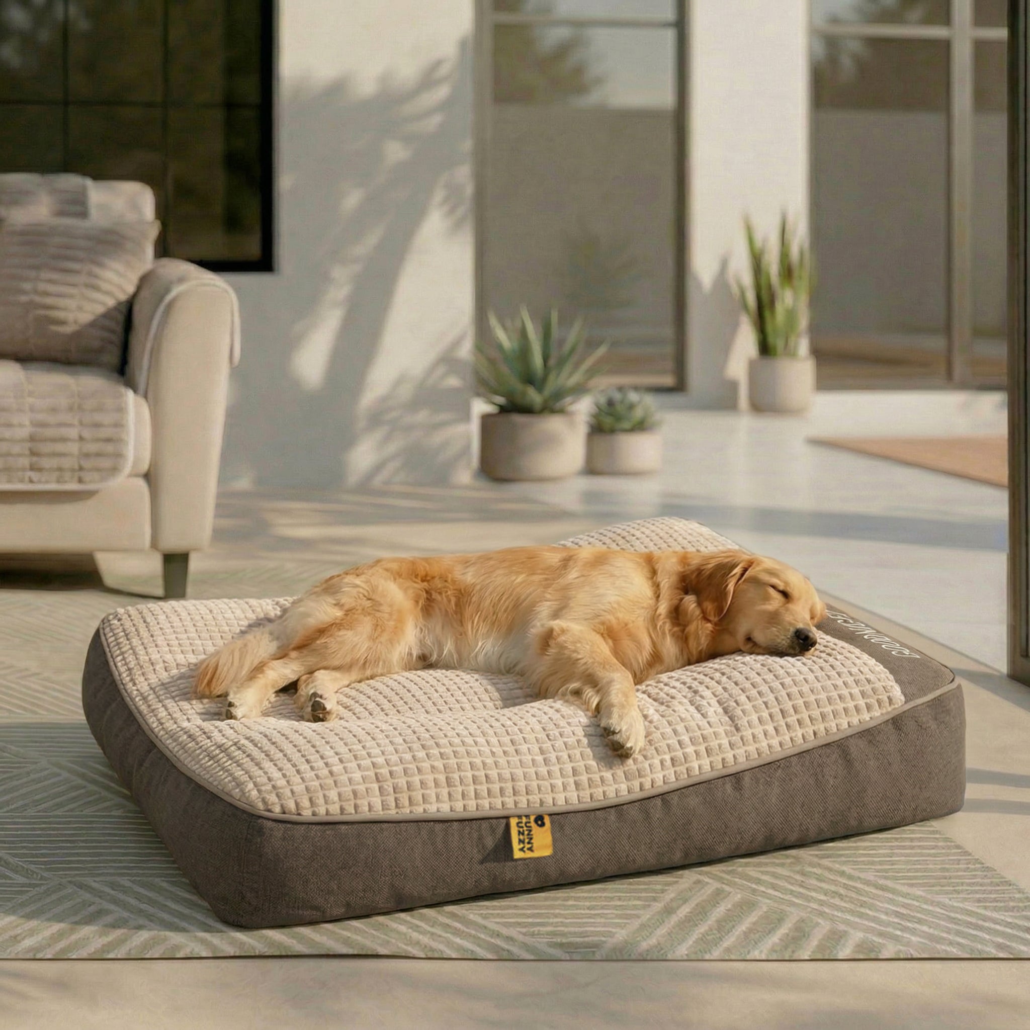 Large Outdoor Scratch-resistant Spine Protection Dog Cushion Bed