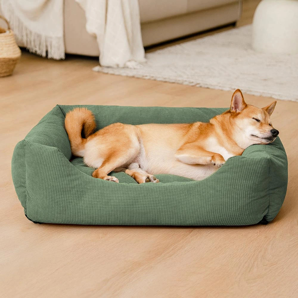 Corduroy Scratch-Resistant Breathable Detachable Comfort Dog Bed