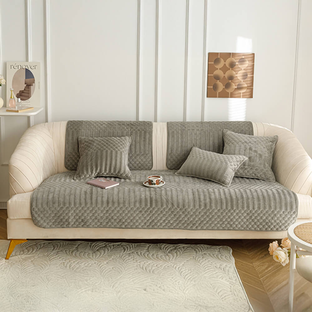 Cubierta de sofá sin deslizamiento cálido y lujoso