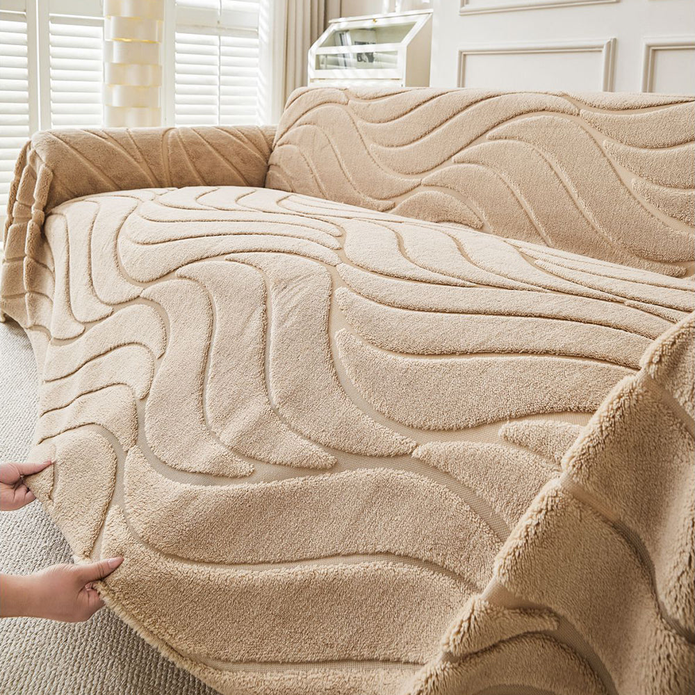Pet-Friendly Soft Plush Textured Sofa Throw Couch Cover
