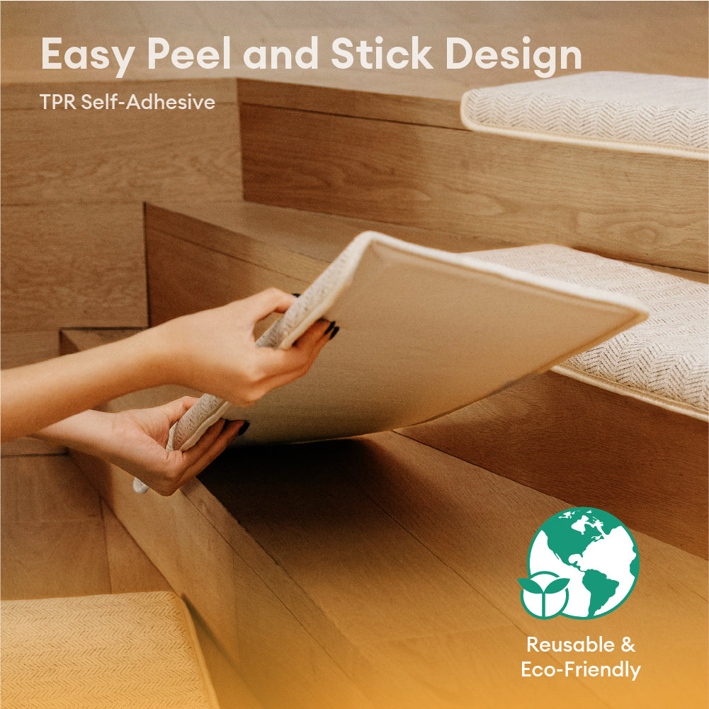 Non-slip All-season Adhesive-Grip Stair Treads - Retro