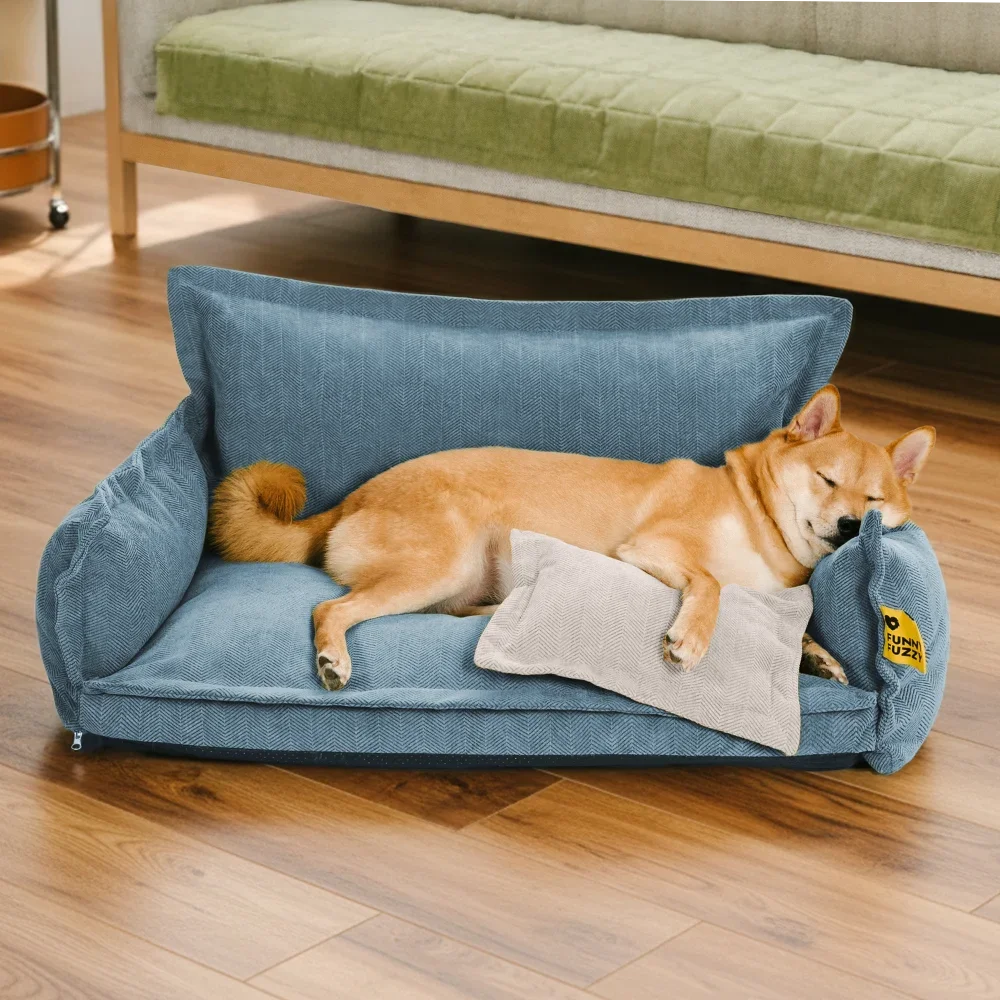Orthopedic All-season Dual-layer Removable Dog Bed - Retro