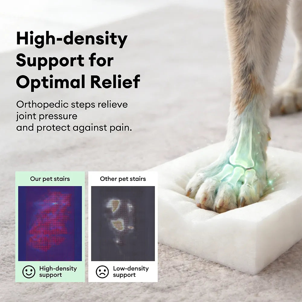 Non-slip All-season Extra Wide Portable Dog Stairs - Retro