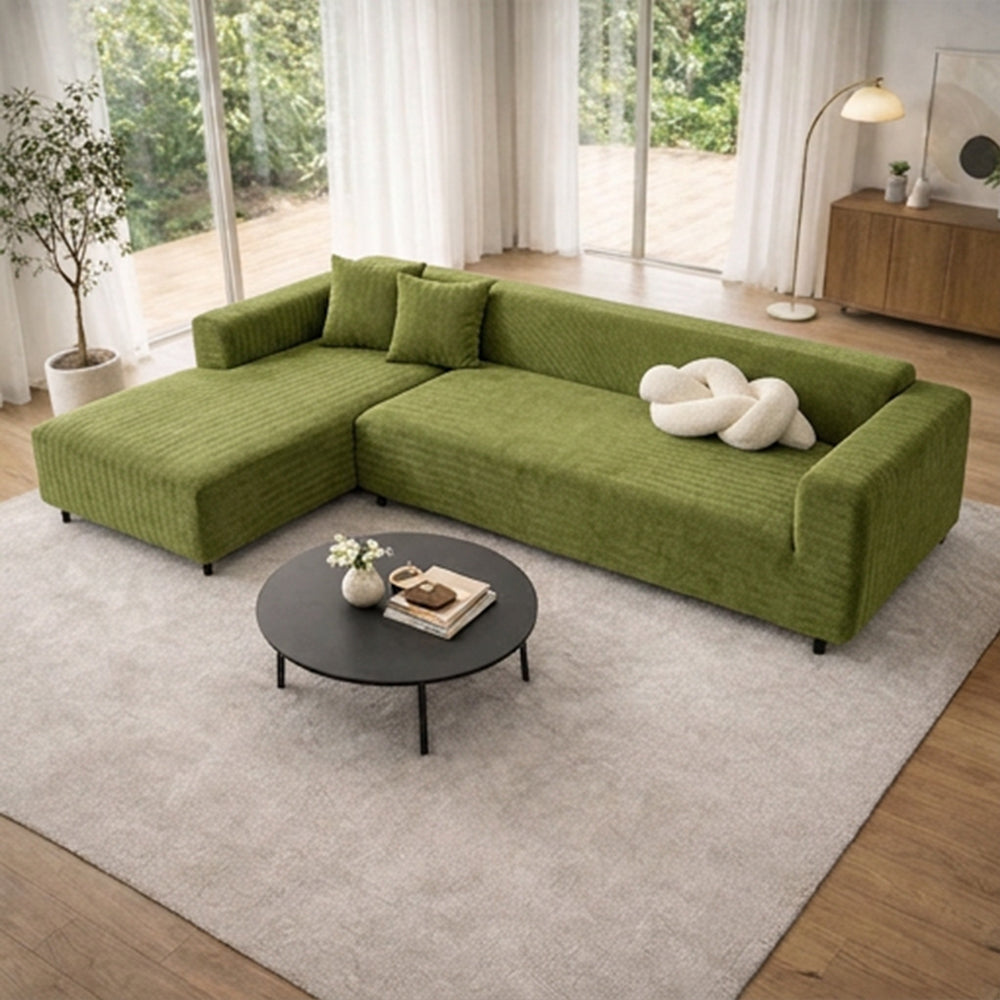 Herringbone Full Coverage Scratch-Resistant Sofa Protection Magic Stretch Sectional Couch Cover