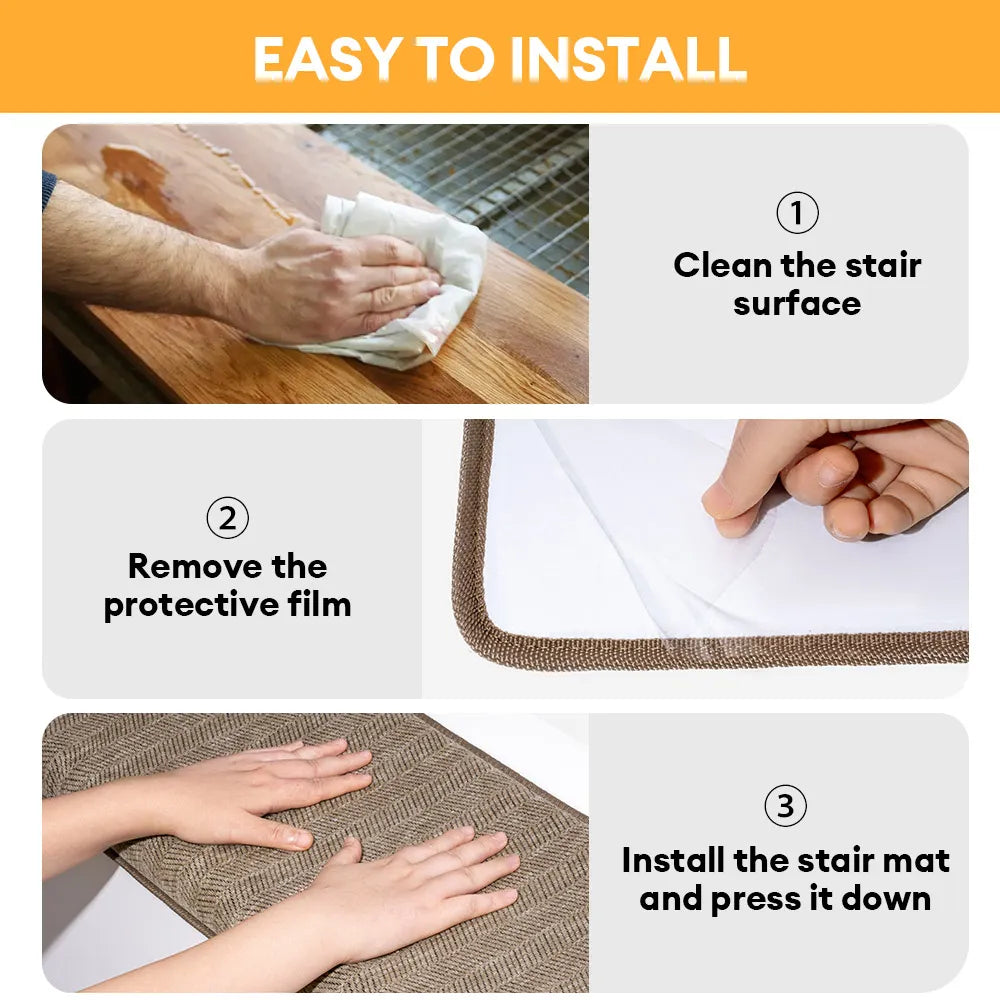 Herringbone Wear-Resistant Stair Protection Tape Free Carpet Stair Treads