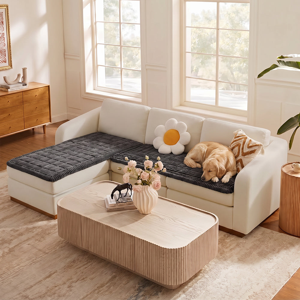 Lazy Soft Flannel Breathable Pet Mat Non-slip Sectional Couch Cover