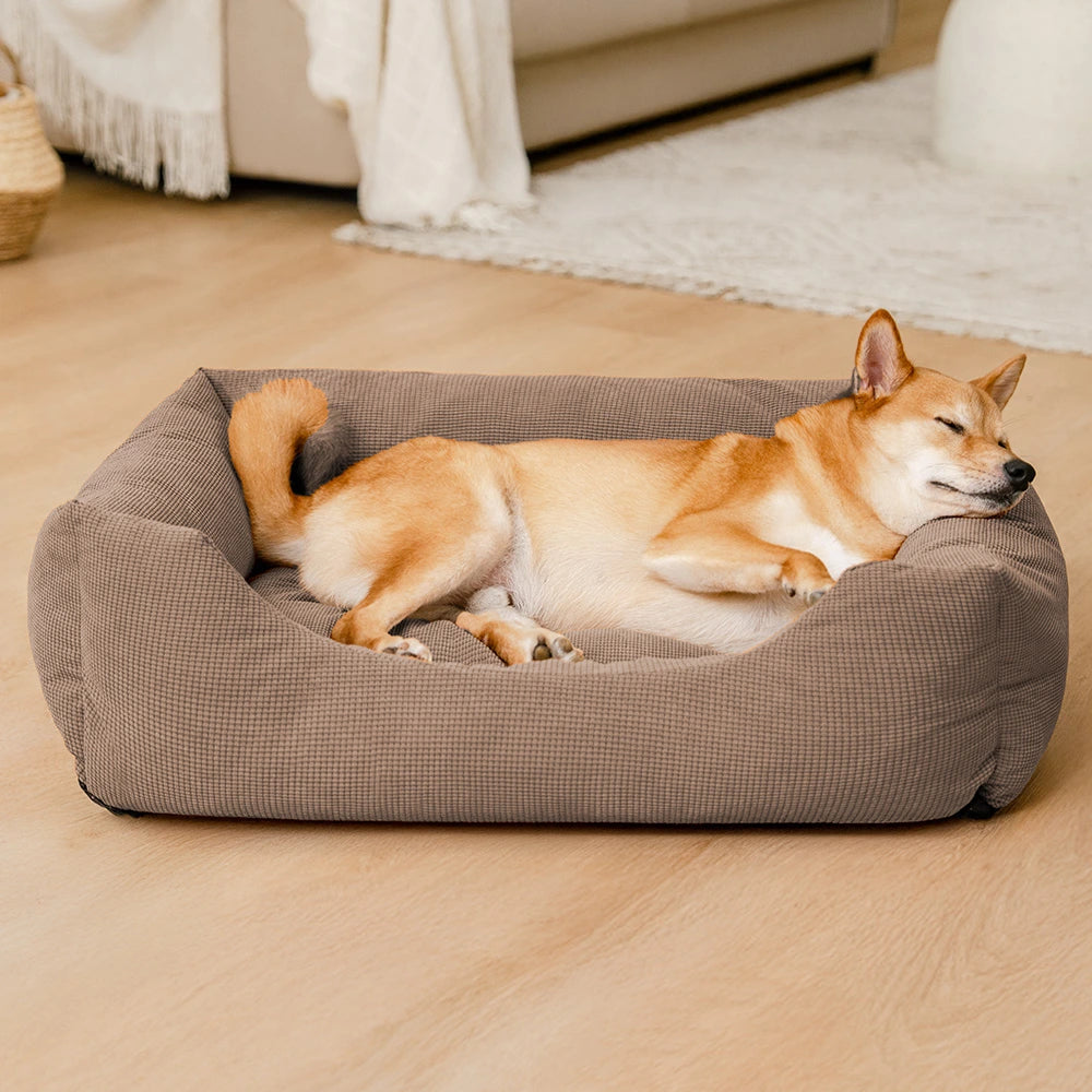 Corduroy Scratch-Resistant Breathable Detachable Comfort Dog Bed