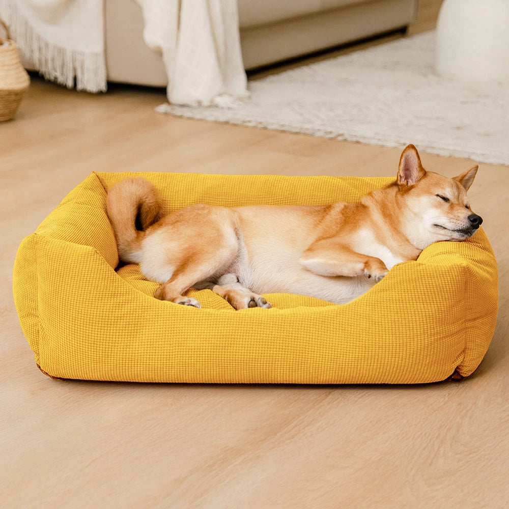 Corduroy Scratch-Resistant Breathable Detachable Comfort Dog Bed