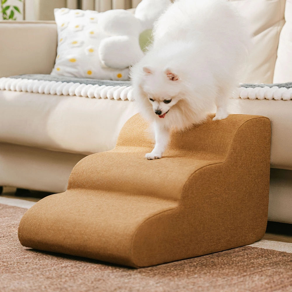 Faux Linen Anti-Scratch Joint Protection Dog Stairs