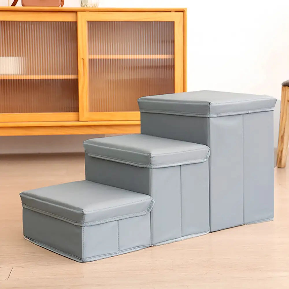 Arthritis-Friendly Multifunctional Foldable Non-Slip Dog Stairs with Storage and Condo