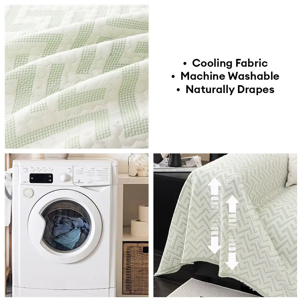 Breathable Cooling Ice Silk Heat-Absorbing Large Sofa Blanket Couch Cover
