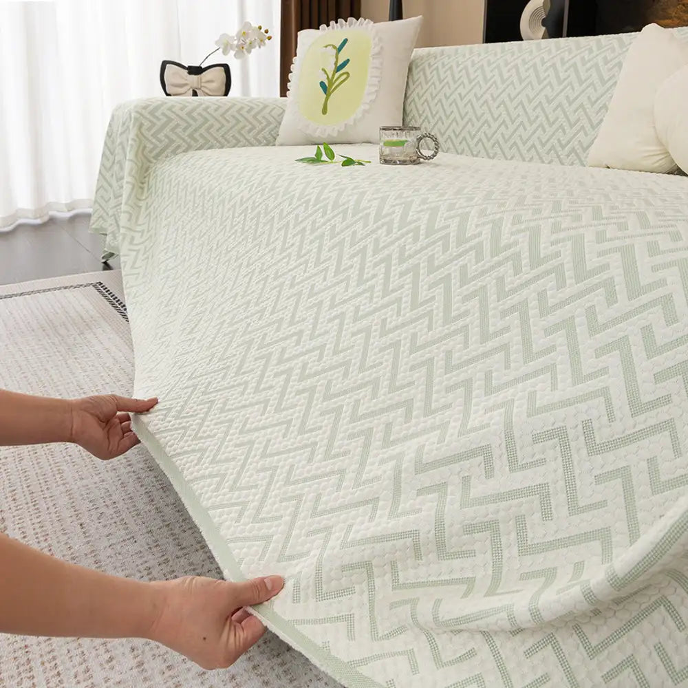 Breathable Cooling Ice Silk Heat-Absorbing Large Sofa Blanket Couch Cover