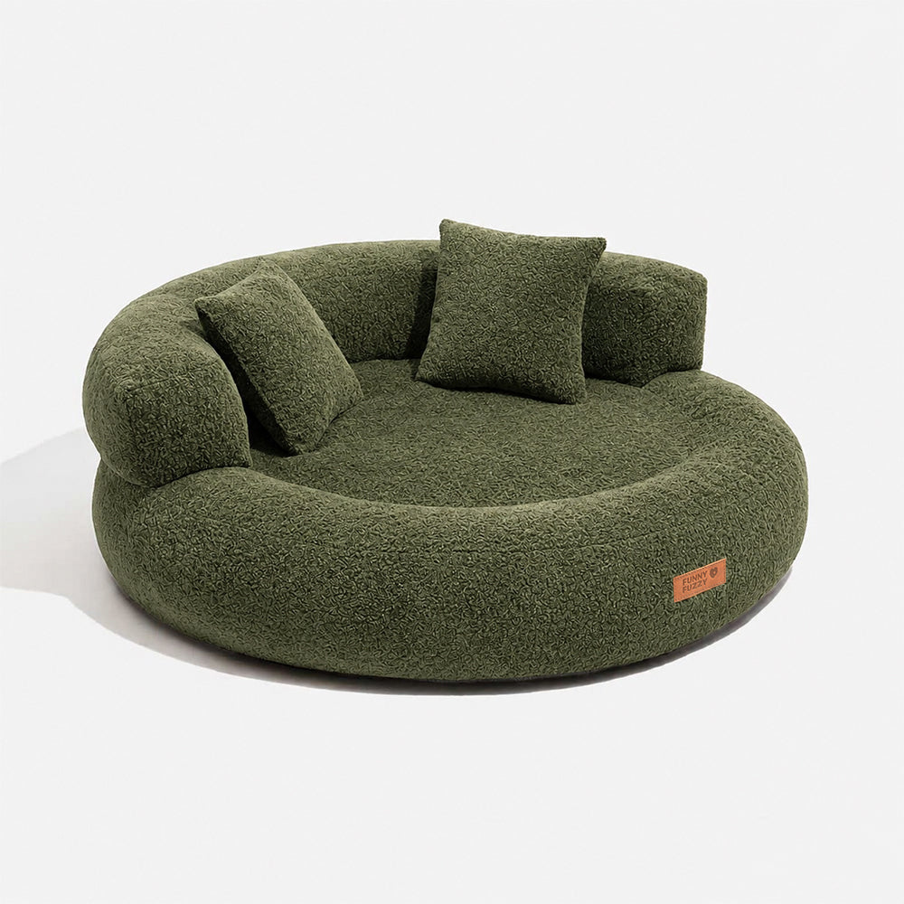 Luxe Diamond Velvet extraíble cama ortopédica para perros con almohada - Dreamnest