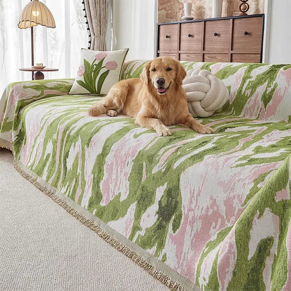 680g/m2 PVC製 防水シーツ 3x4.5m Chenille Comfortable Scratch-Resistant Pet-Friendly Washable Couch