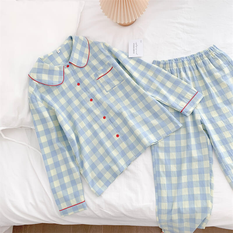 Chic Plaid Matching Pajamas Set Dog And Owner Clothes