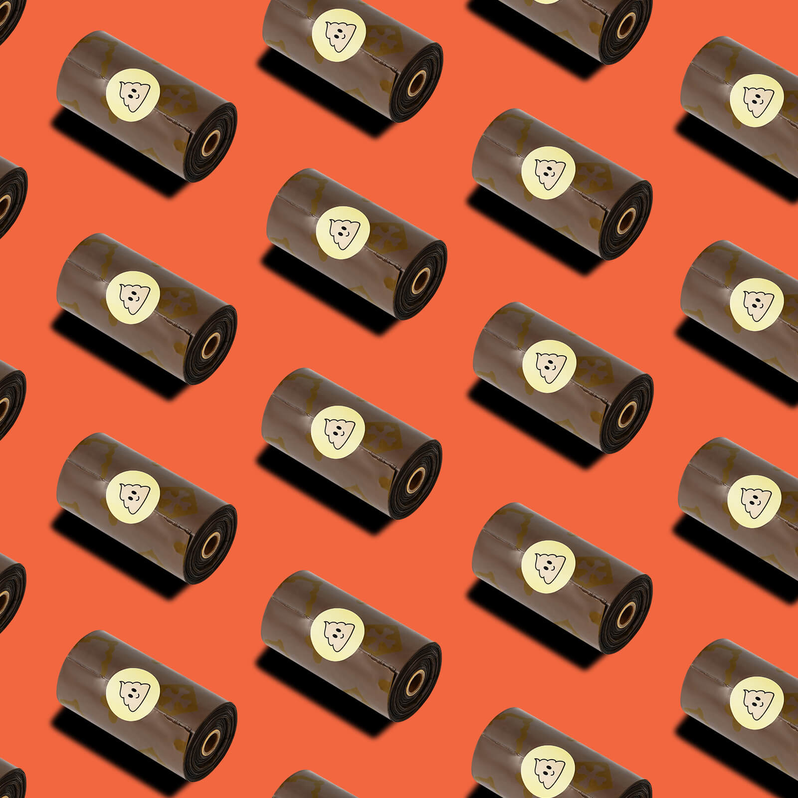 Coffee Flavor Dog Poop Bags with Reminder Sticker Inside