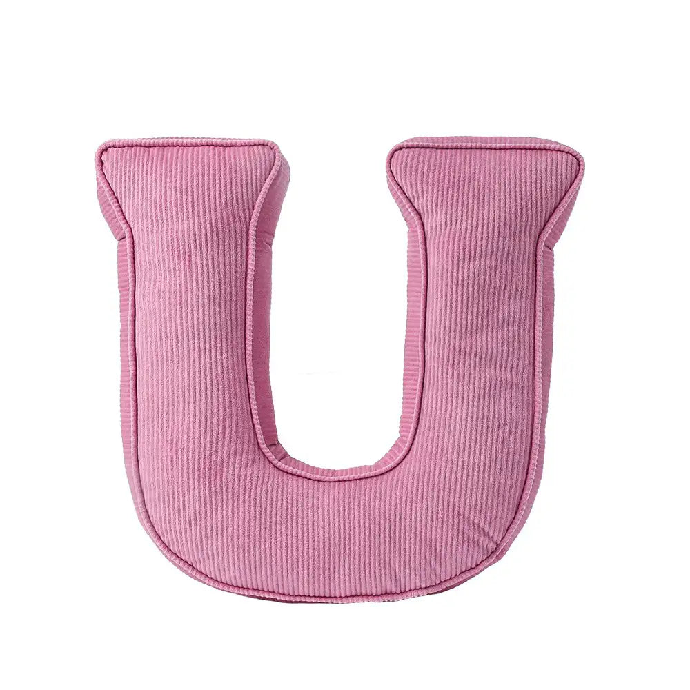 Corduroy Soft Hugging Letter Sofa Pillow