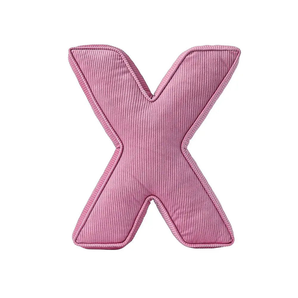Corduroy Soft Hugging Letter Sofa Pillow