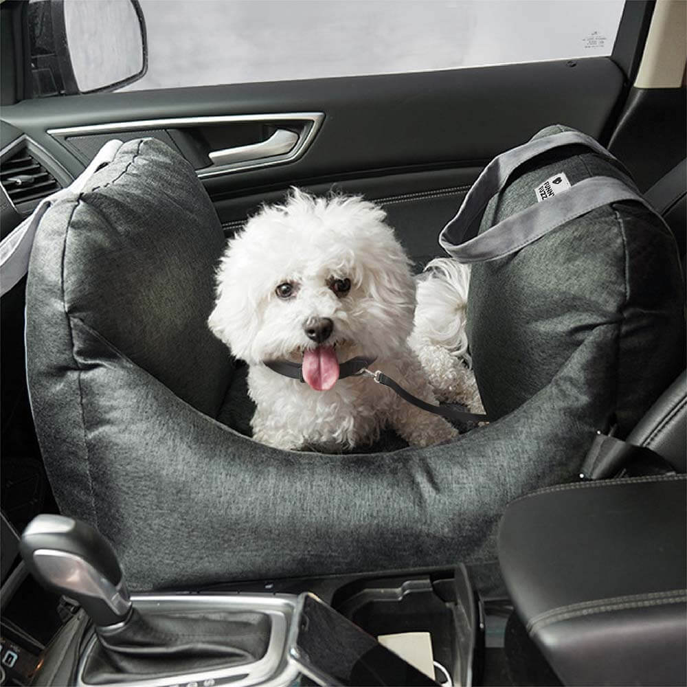 Vintage Heart Checkerboard Dog Car Seat Bed