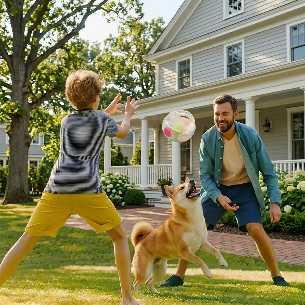 Dog Soccer Ball with Handle Floating Chew Toy
