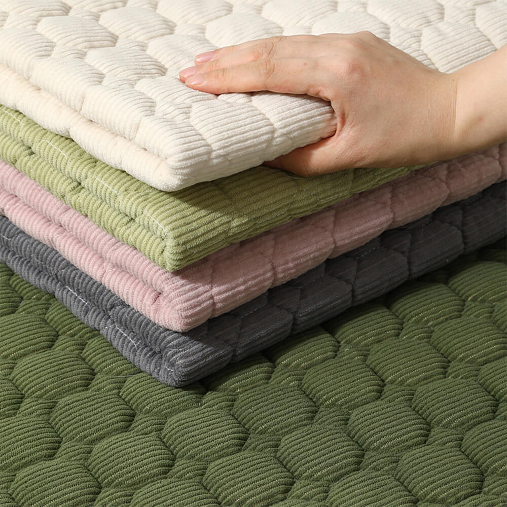 Durable Corduroy Washable Non-Slip Pet Mat