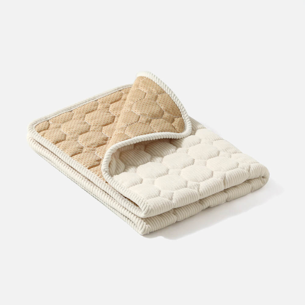 Durable Corduroy Washable Non-Slip Pet Mat