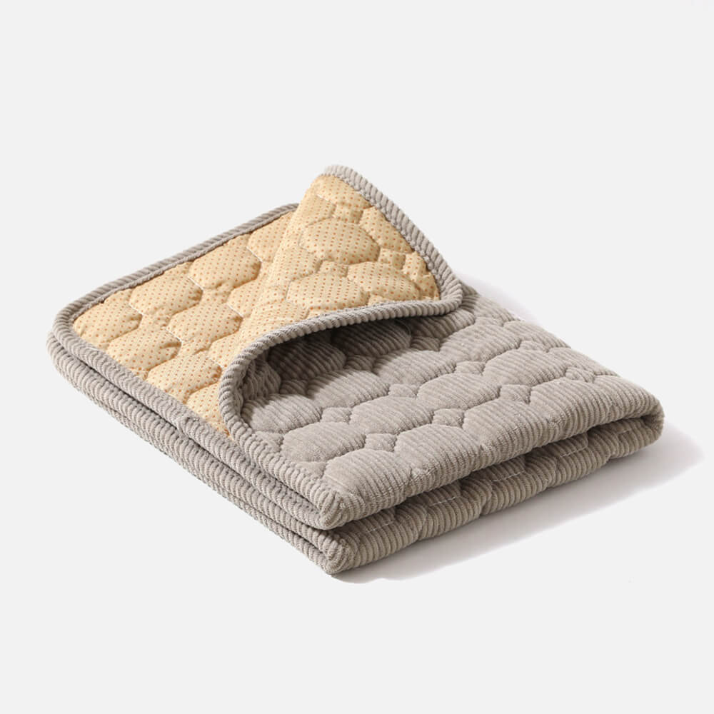 Durable Corduroy Washable Non-Slip Pet Mat