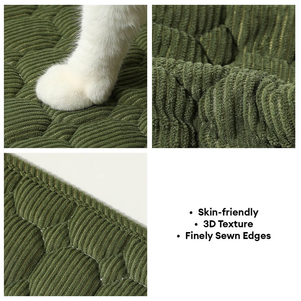 Durable Corduroy Washable Non-Slip Pet Mat