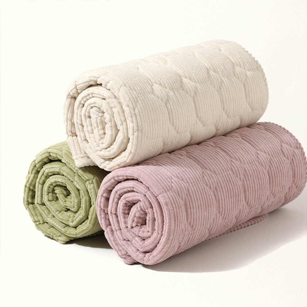 Durable Corduroy Washable Non-Slip Pet Mat