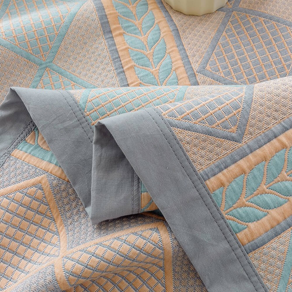 Ensemble de couvre-lit géométrique élégant en coton respectueux de l'environnement