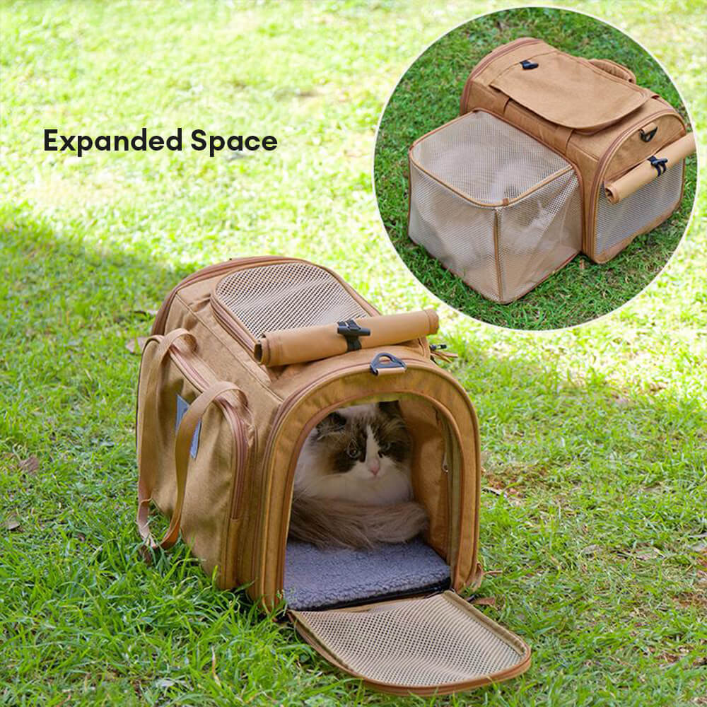 Bolsa de transporte de gatos de viaje de un solo hombro de hombro ampliable