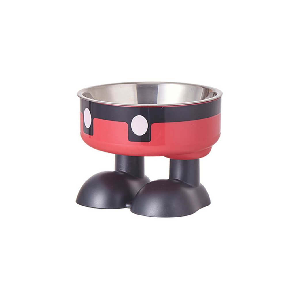Fun Overalls Design Non-Slip Elevated Large Capacity Dog & Cat Bowl